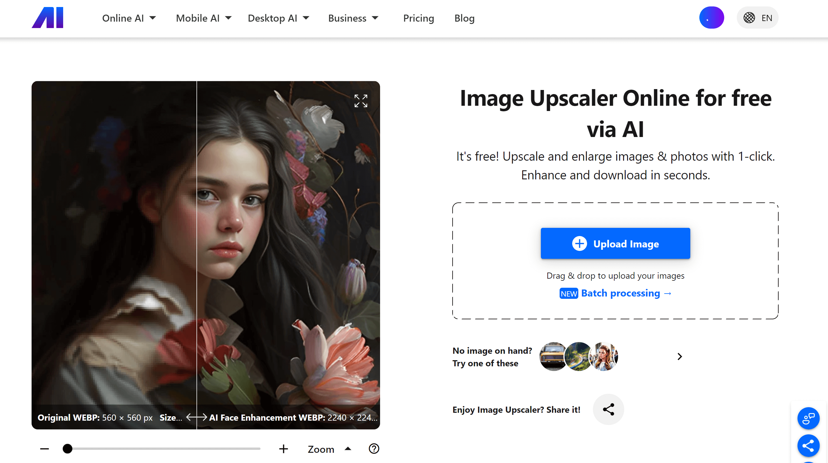 Nero AI Image Upscaler