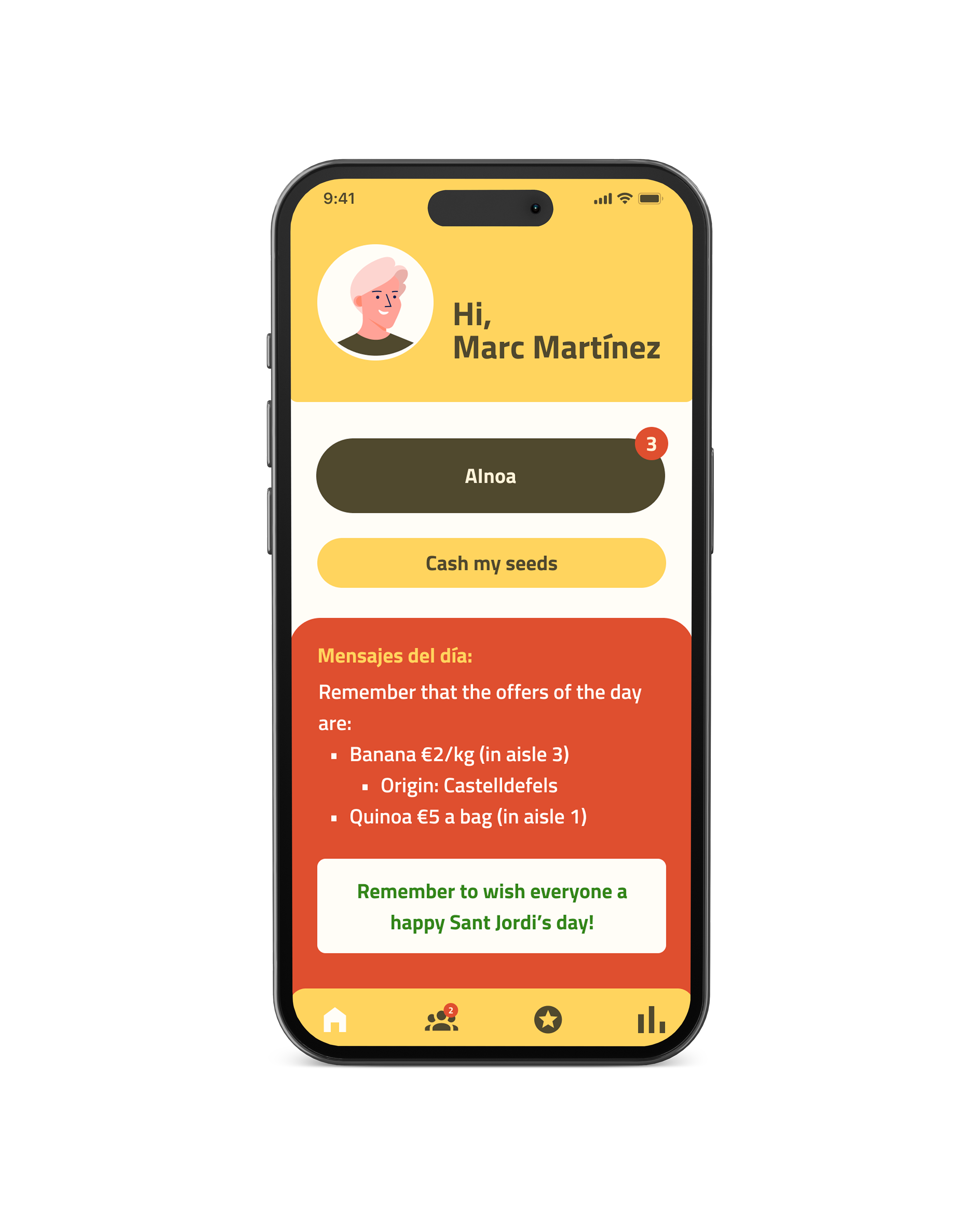 Ainoa app mockup