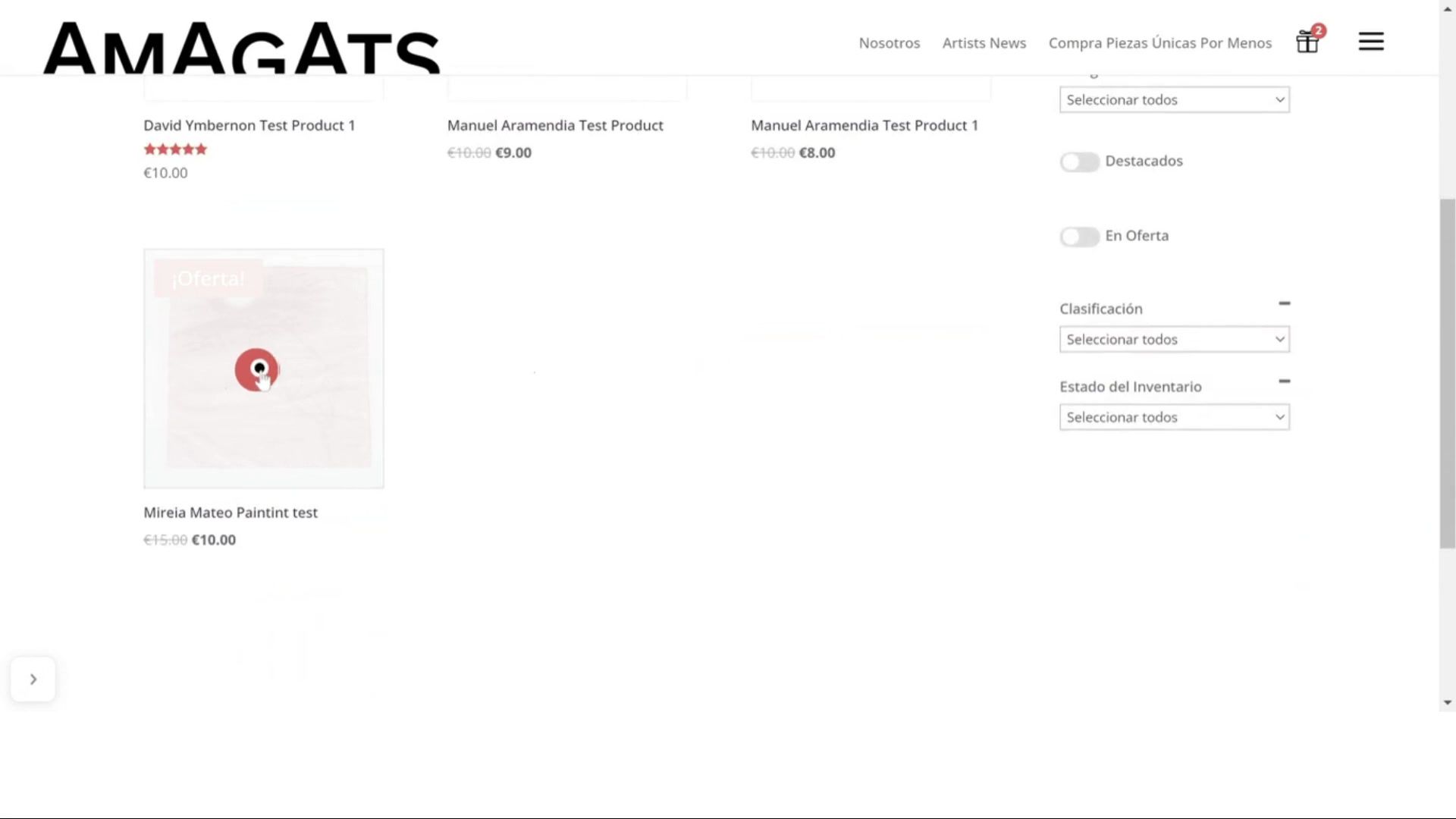 Amagats Landing Page