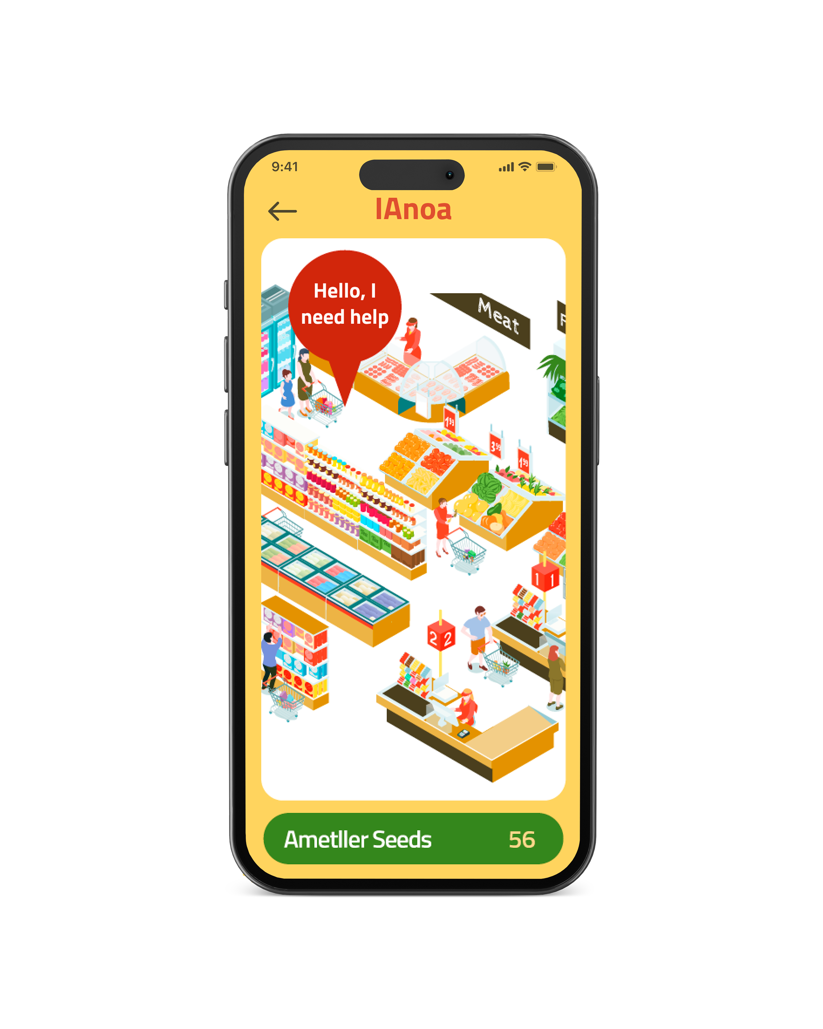 Ainoa app mockup