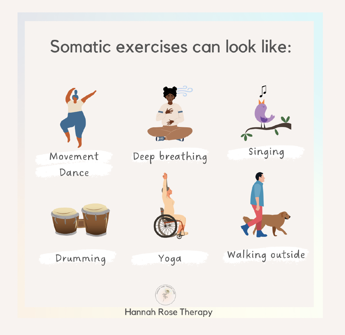 Somatic exercises can look like: