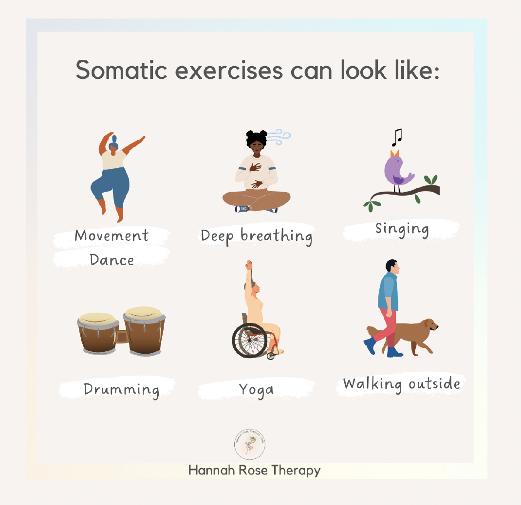 Somatic exercises can look like: