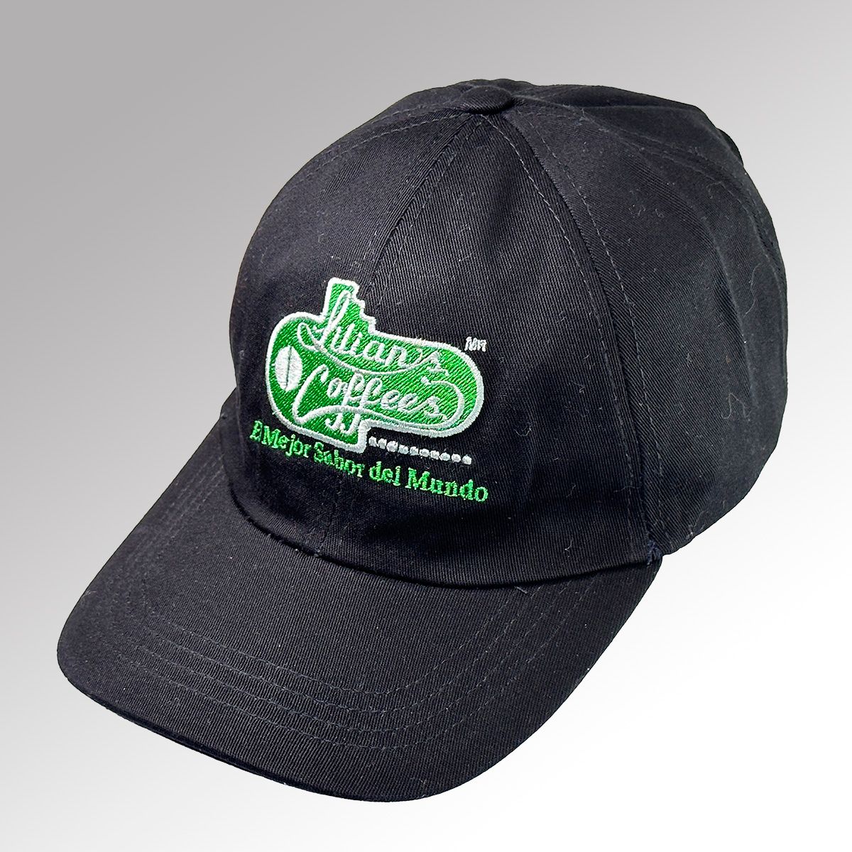 Gorra de gabardina con bordado con base verde LILIAN´S COFFEE´S