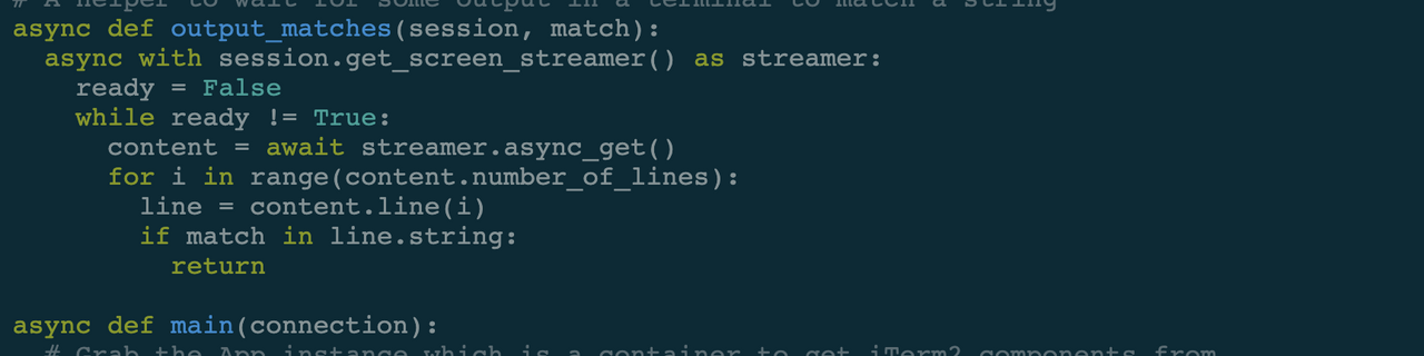 Exploring the iTerm2 Python API