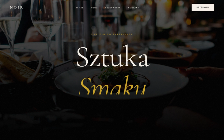 Restauracja Noir — desktop
