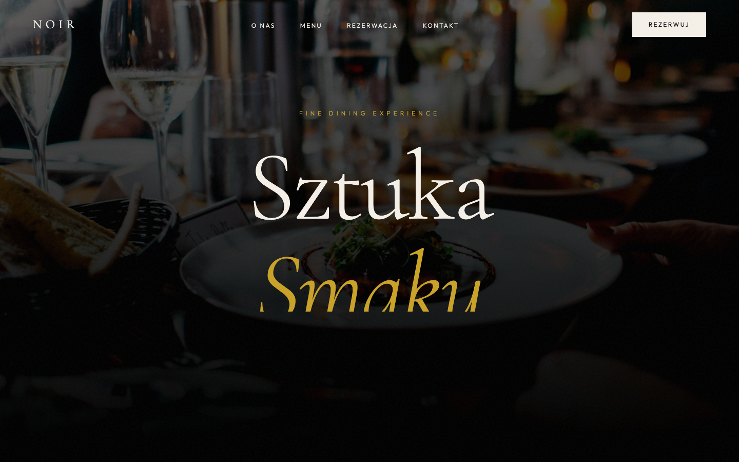 Restauracja Noir — desktop