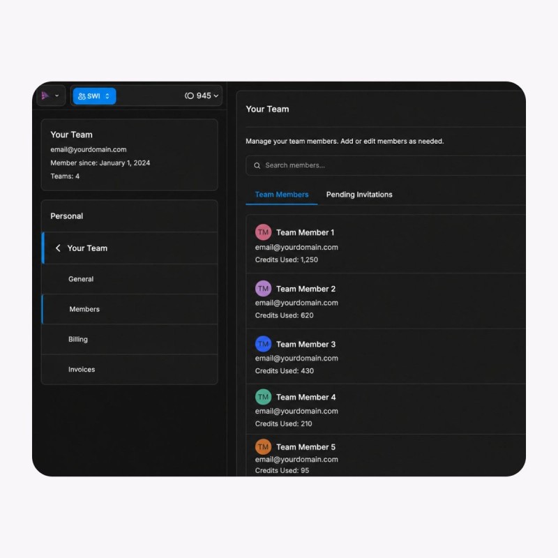 SwiftXR Team Account