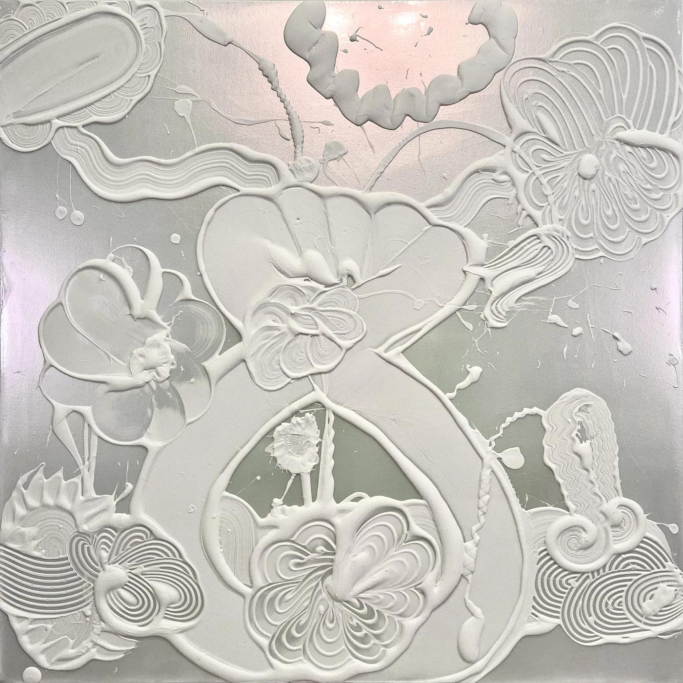 Catherine HOWE, Iridescent White Painting, Violet/Green (Tullia)