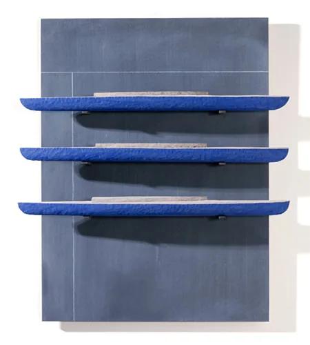 David RUDDELL, Black Board, 3 Blue Boats