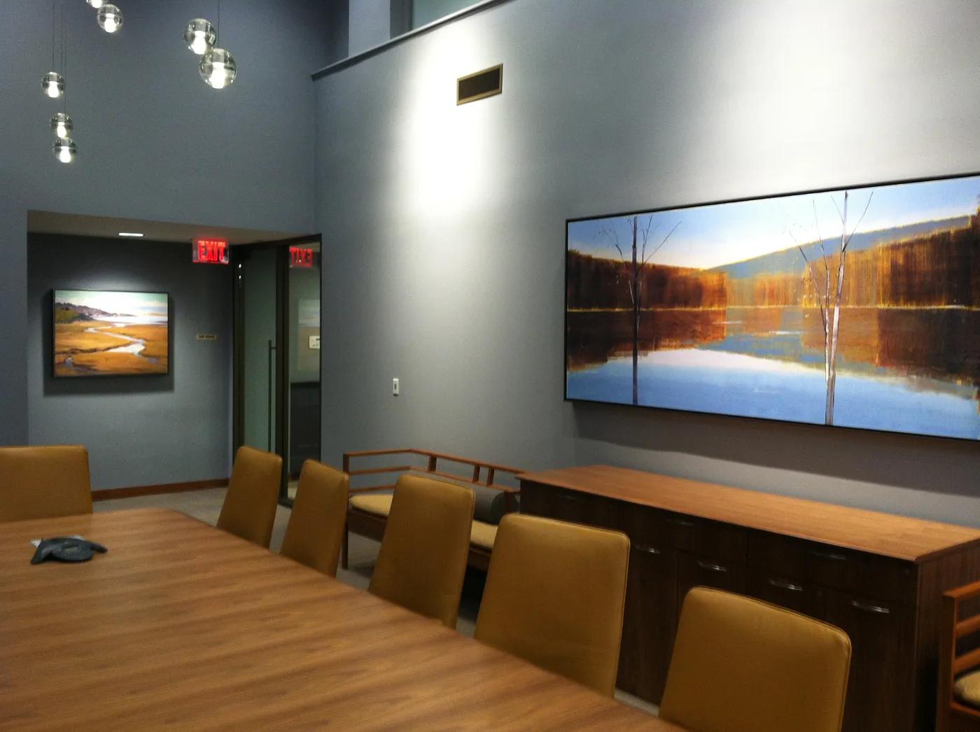Nicole STRASBURG, oil on birch panel, & Stephen PENTAK, oil on panel Location: Downtown Los Angeles