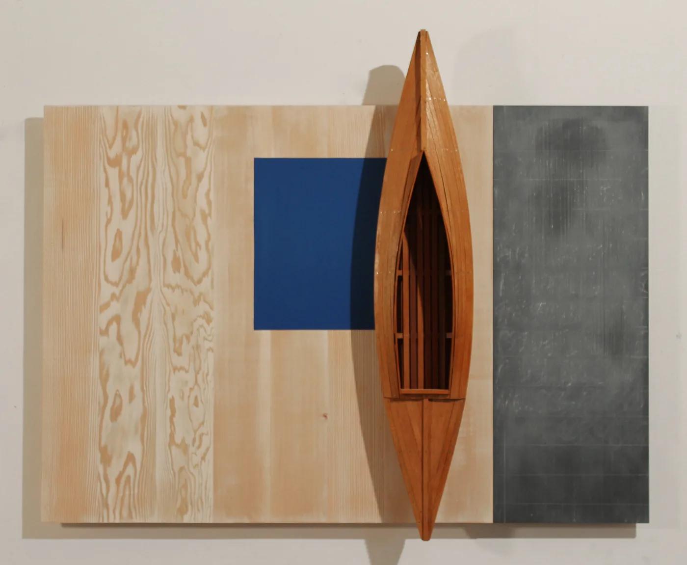 David RUDDELL, Mahogany Boat - Blue Square