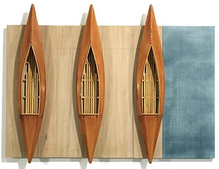 David RUDDELL, Three Shellaced Boats, Blackboard