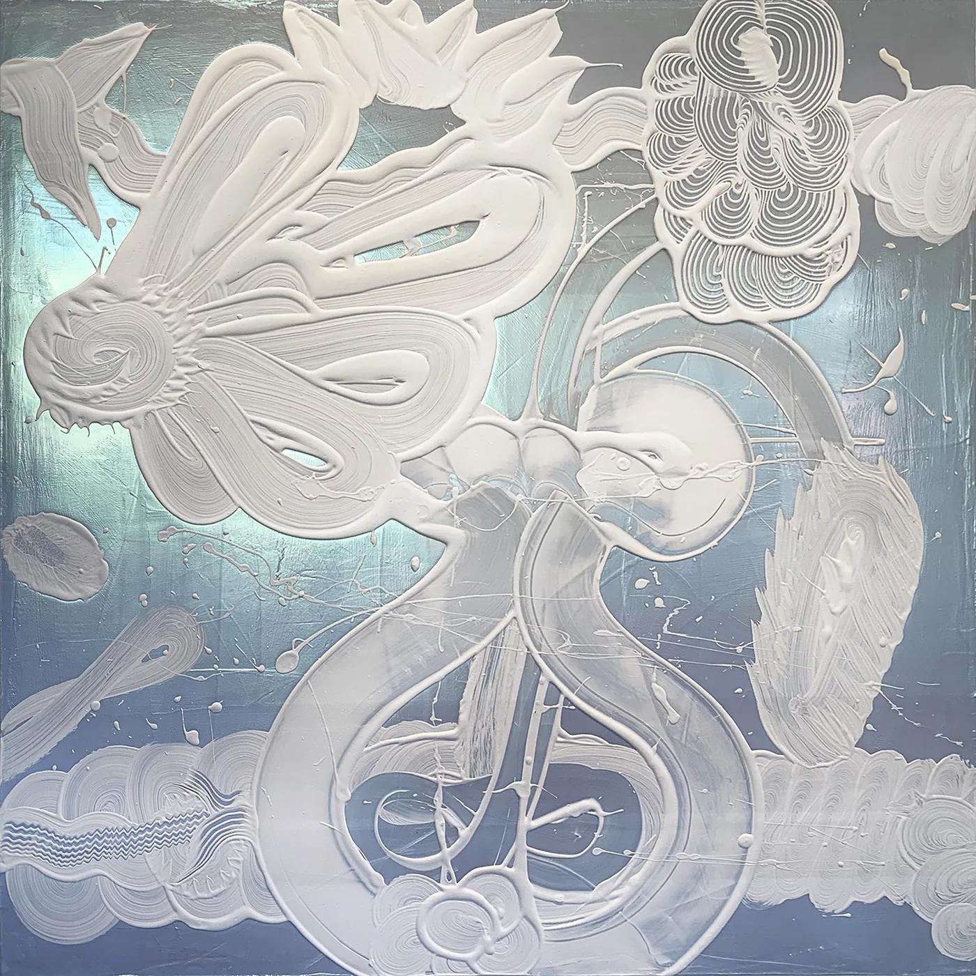 Catherine HOWE, Violet Green Mica Painting (Freesia)