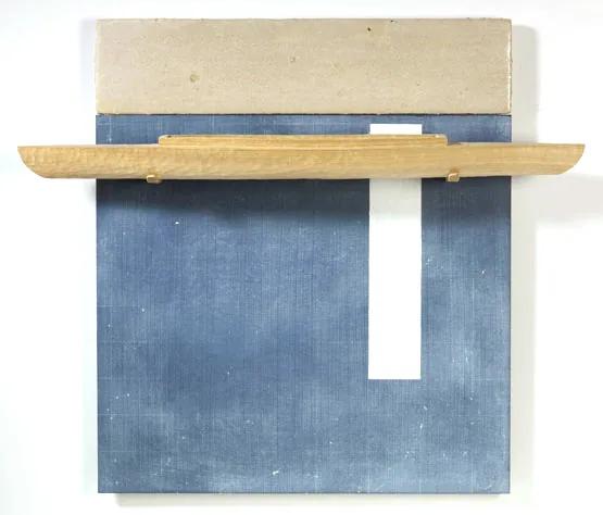 David RUDDELL, Blackboard with White Stripe, Poplar Boat