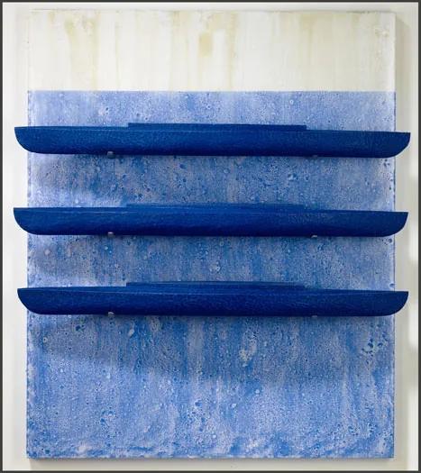 David RUDDELL, Blue Board, 3 Blue Boats