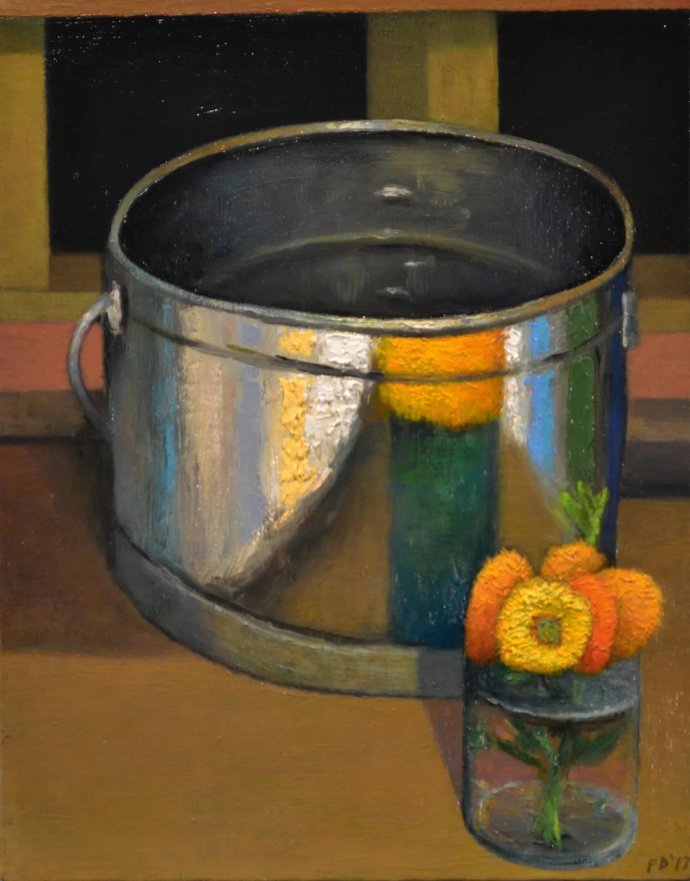 Frank DAMIANO, Bucket with Flowers