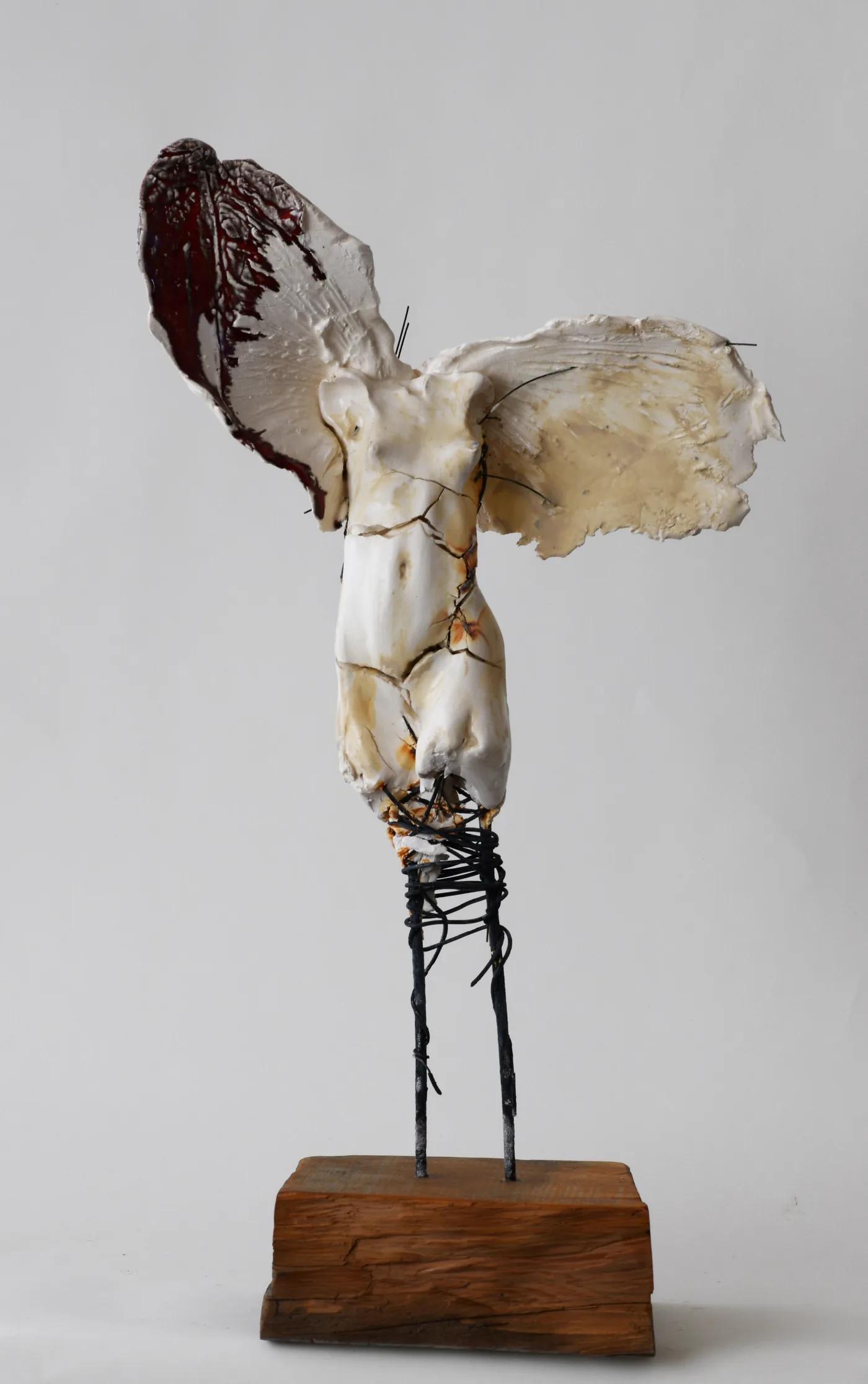 Carl DAHL, Female Angel with Red Wing