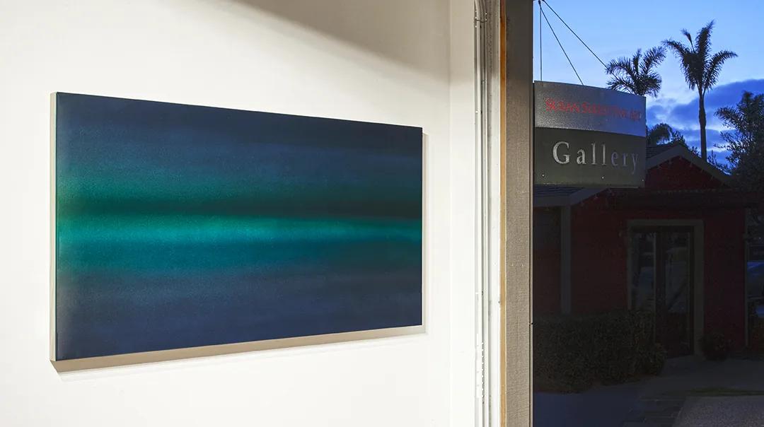 Casper BRINDLE, Night Depth, acrylic, automotive paint and resin on panel, 40 x 72 inches