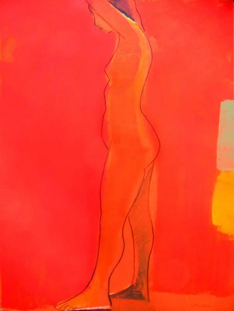 Jamie CHASE, Model in Red
