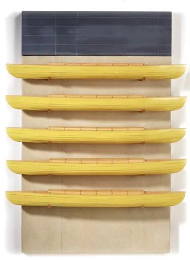 David RUDDELL, Five Yellow Boats, Blackboard