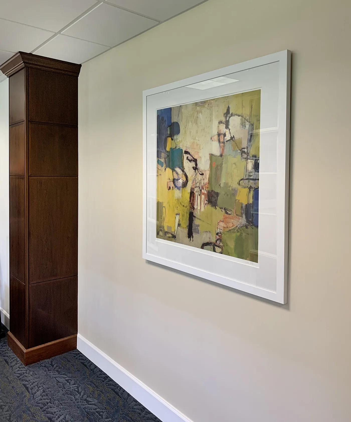 Leslie ALLEN, limited edition print, mixed media on paper, 40 x 40 inches
