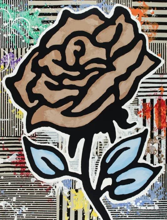 Donald BAECHLER, Brown Rose