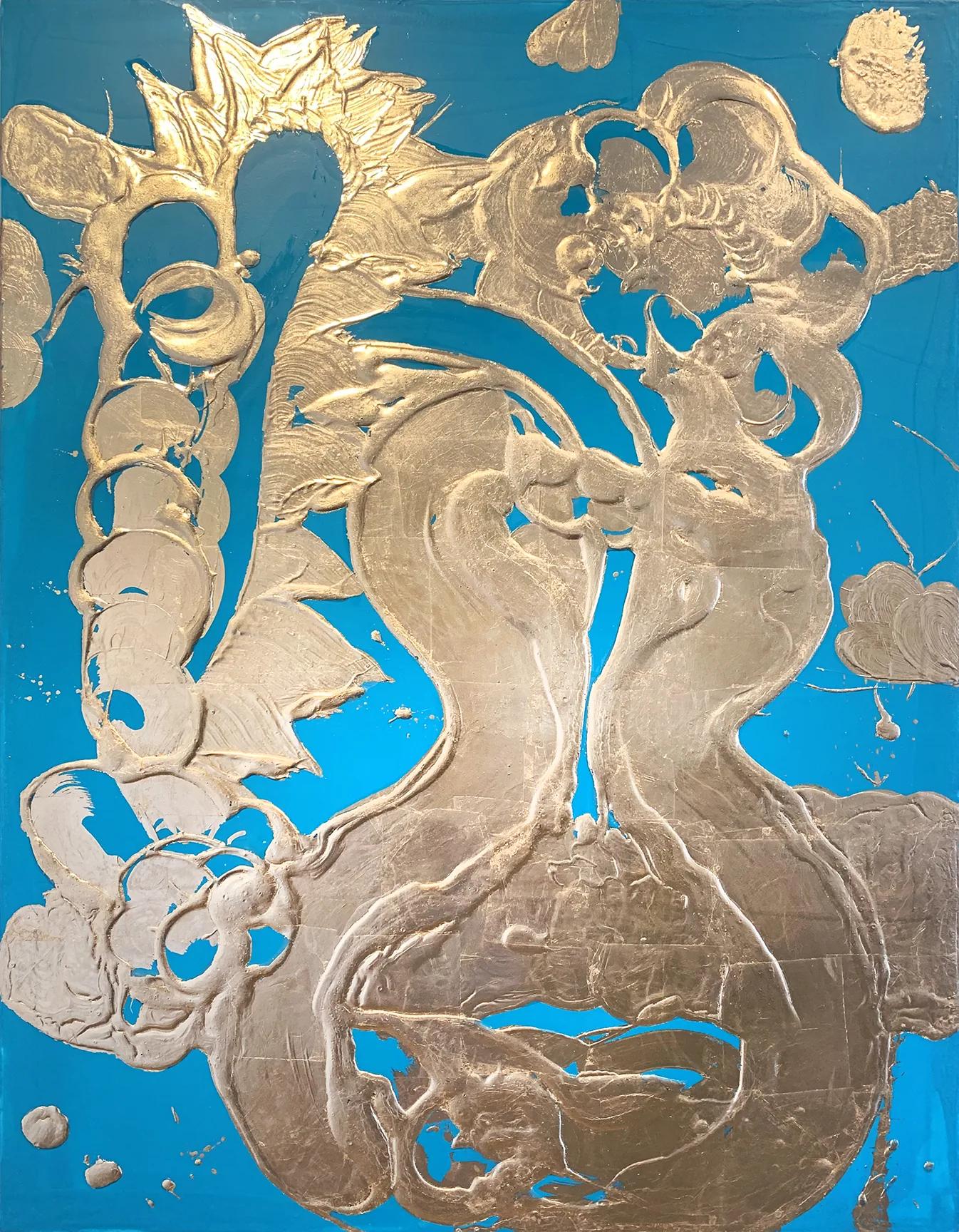 Catherine HOWE, Gilded Painting (Luminous Turquoise)
