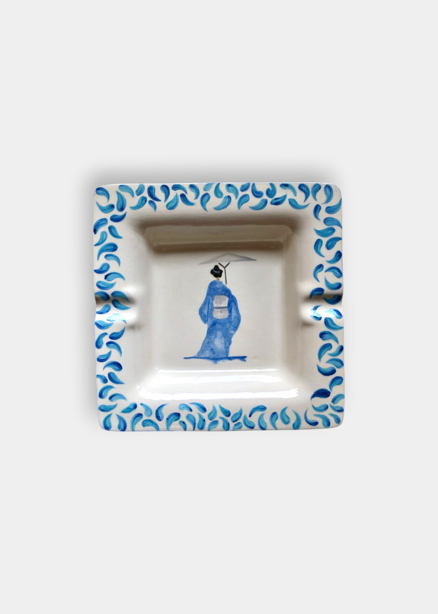 Cinzeiro Geisha Azul