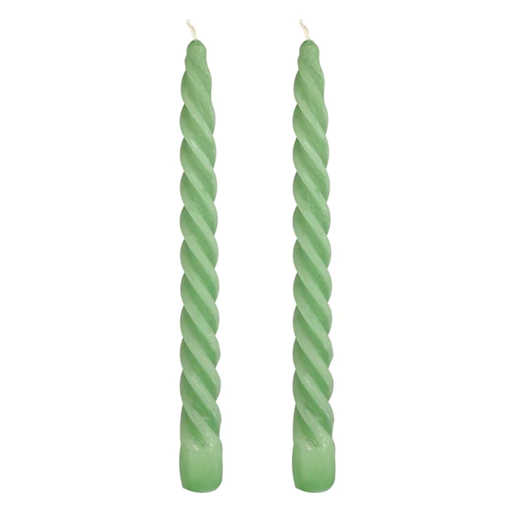 Dupla Vela Castiçal Twist Verde Claro 3