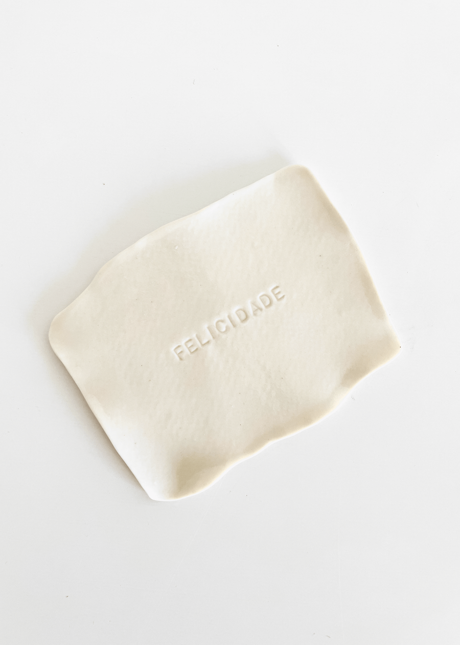 Folha De Porcelana A7 - Felicidade