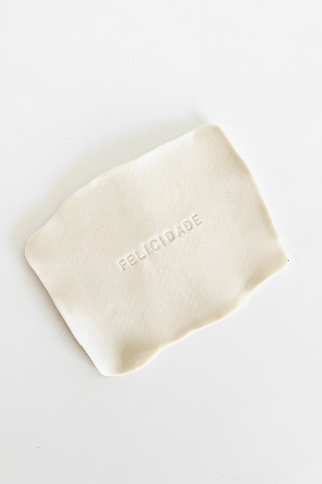 Folha De Porcelana A7 - Felicidade