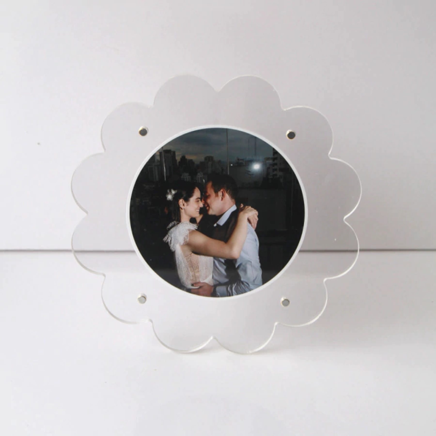 Porta Retrato Flower Clear 3