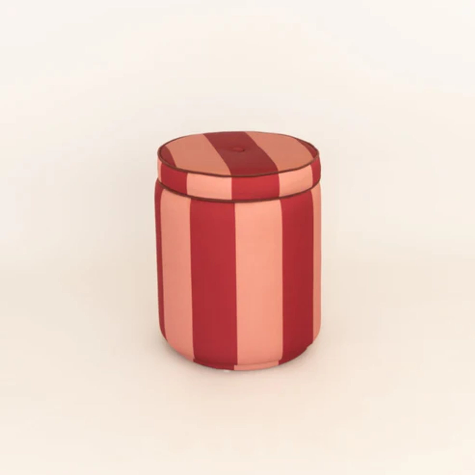 Puff Listra Grossa Rosa Vintage & Vinho Tinto 3