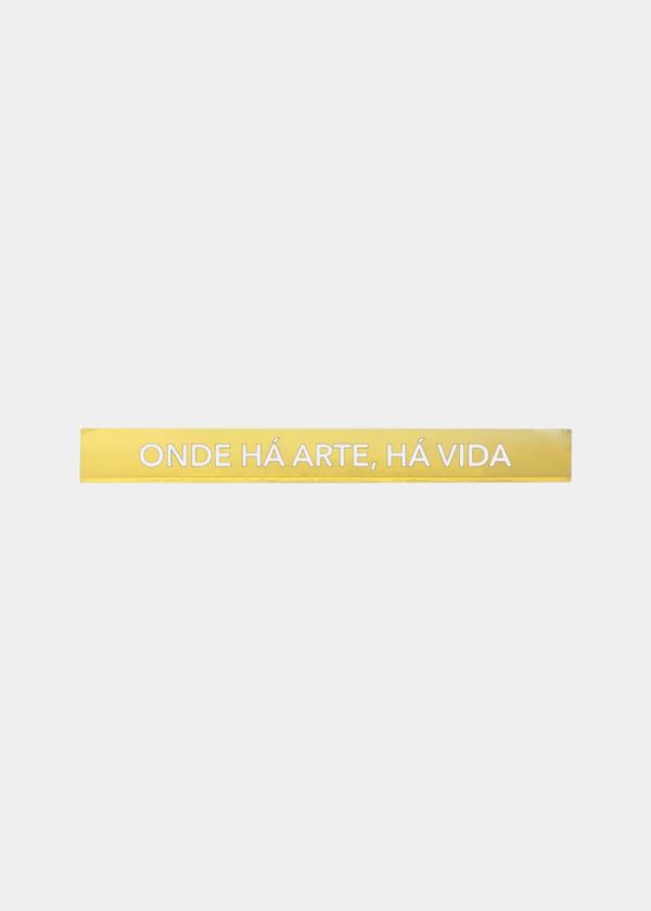 Adorno Régua Duo "Onde Há Arte Há Vida" 40cm