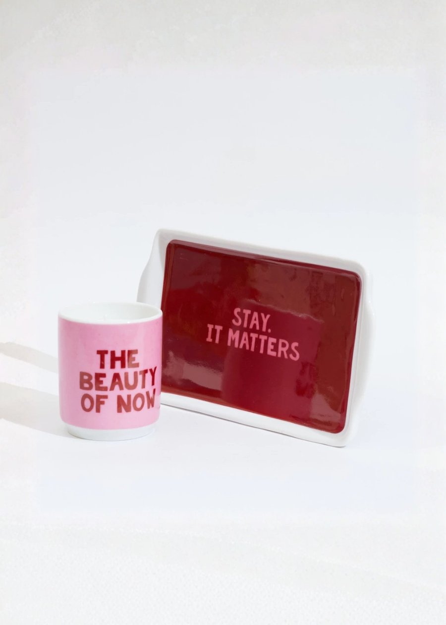 Kit Vela E Bandeja Bem-Estar Rosa