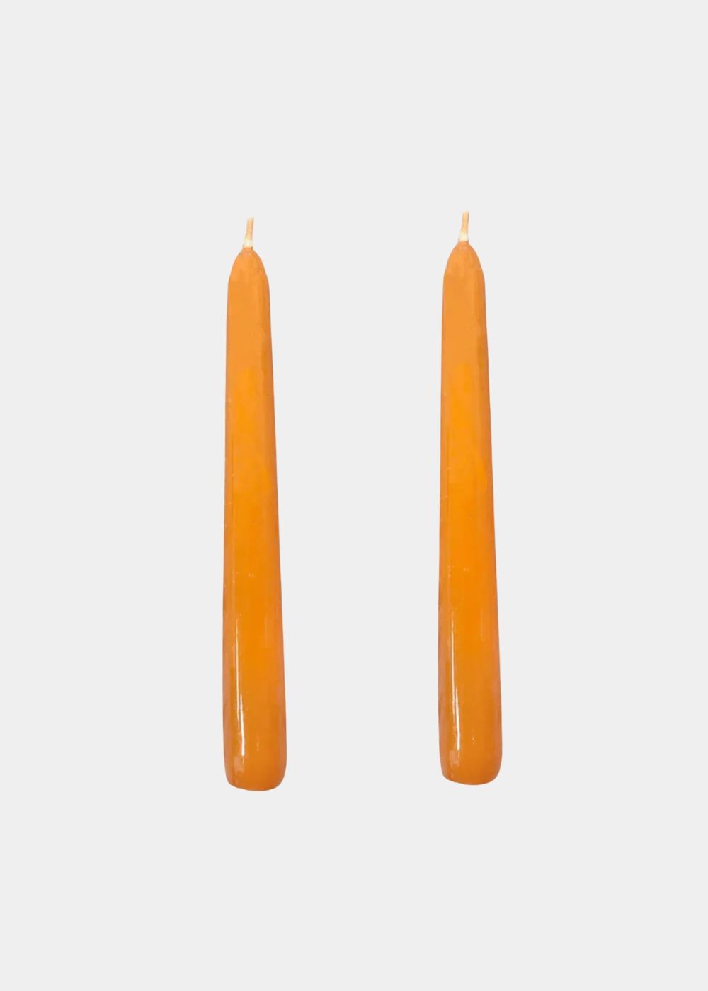 Dupla Vela Castiçal Cônica Laranja P