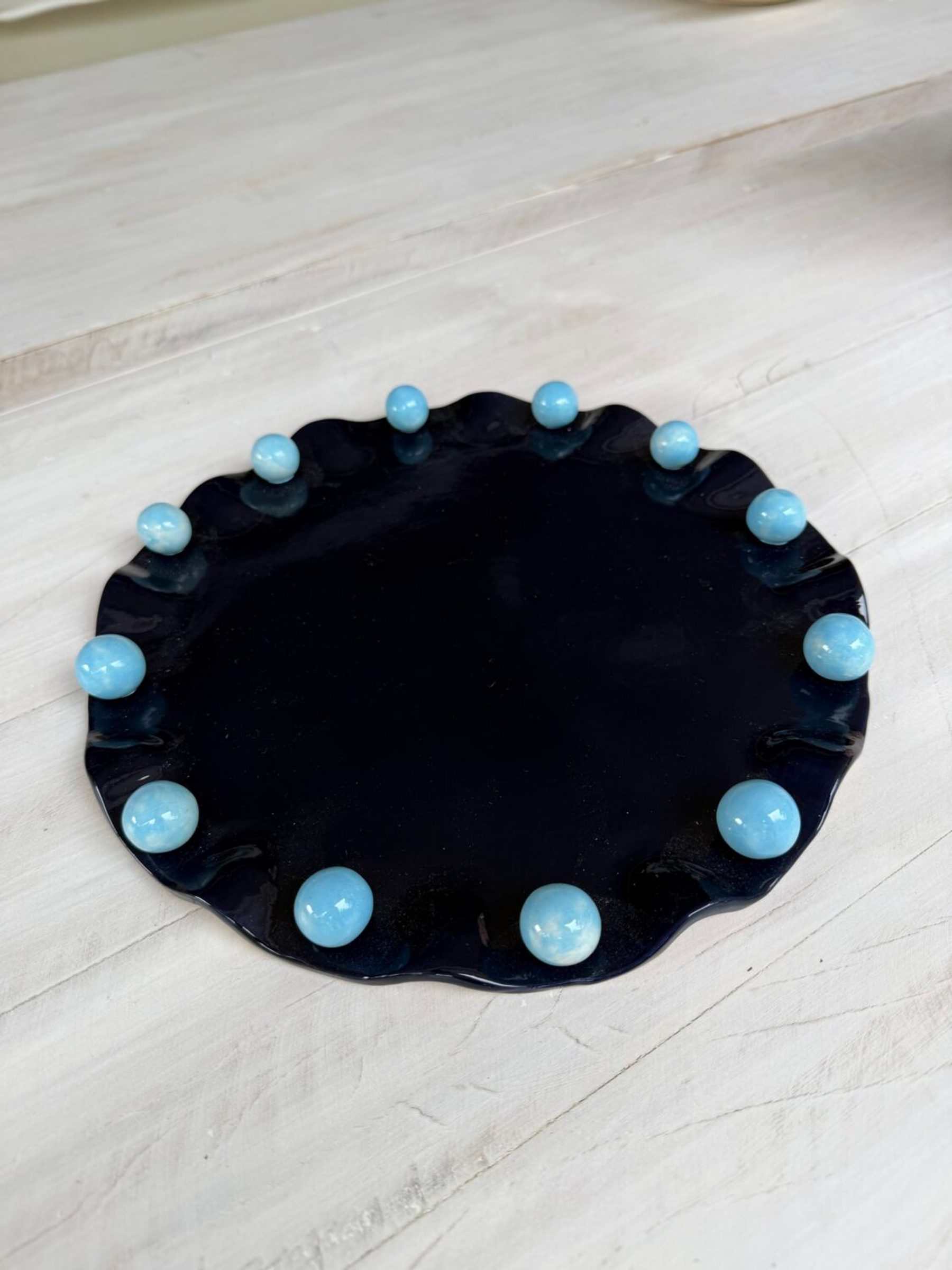 Travessa Ruffled Marinho 2