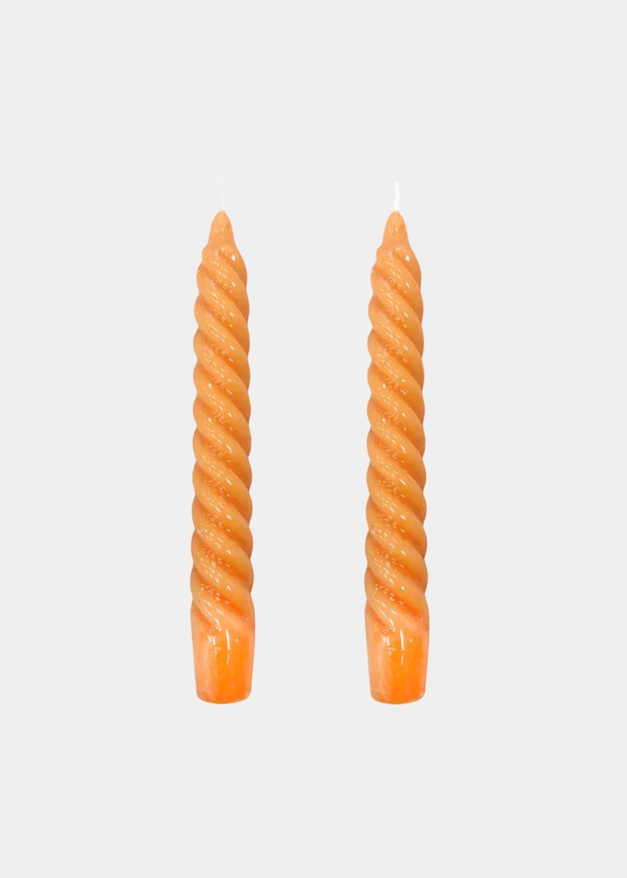 Vela Castiçal Twist Bold Laranja