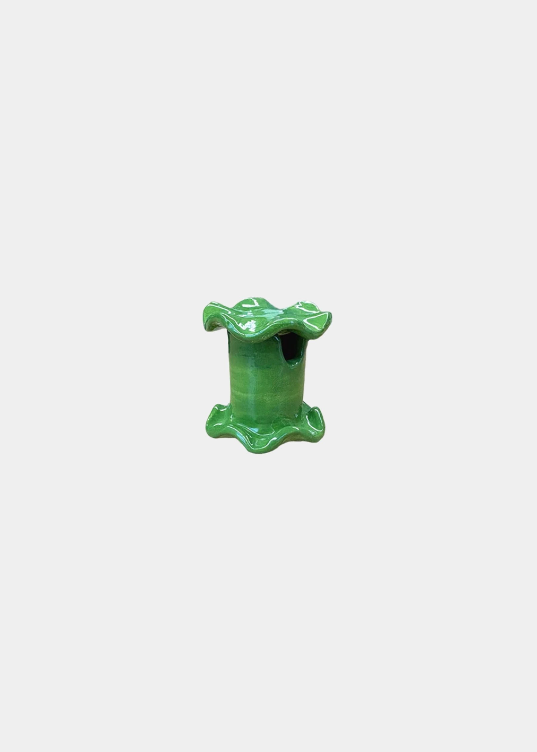 Açucareiro Cerâmica Babado Verde 2