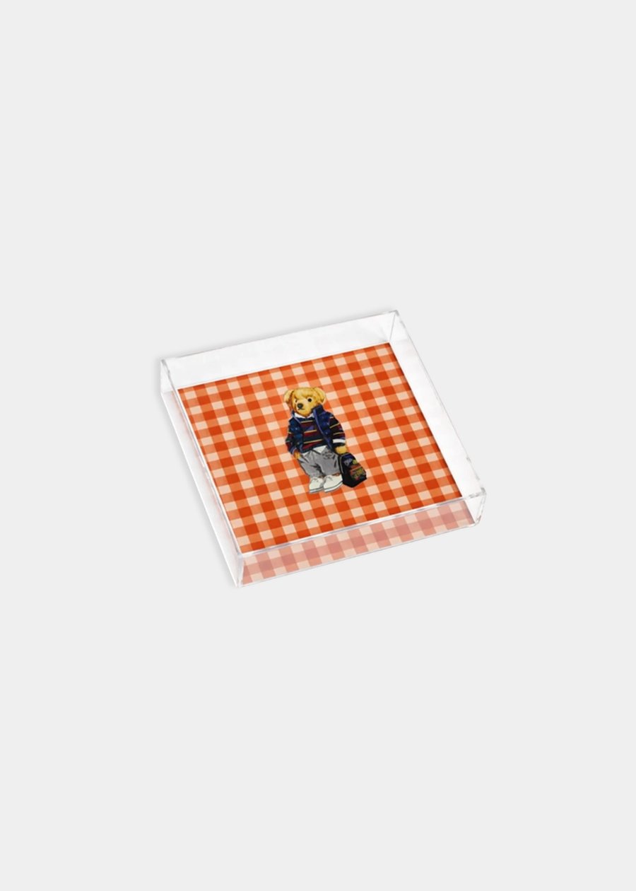 Bandeja Teddy Laranja Xadrez