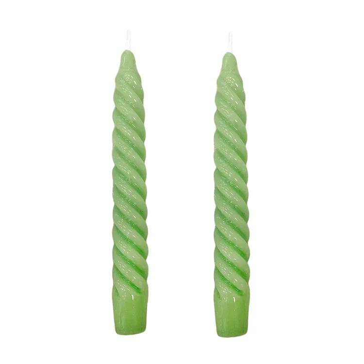 Vela Para Castiçal Twist Bold Verde Claro