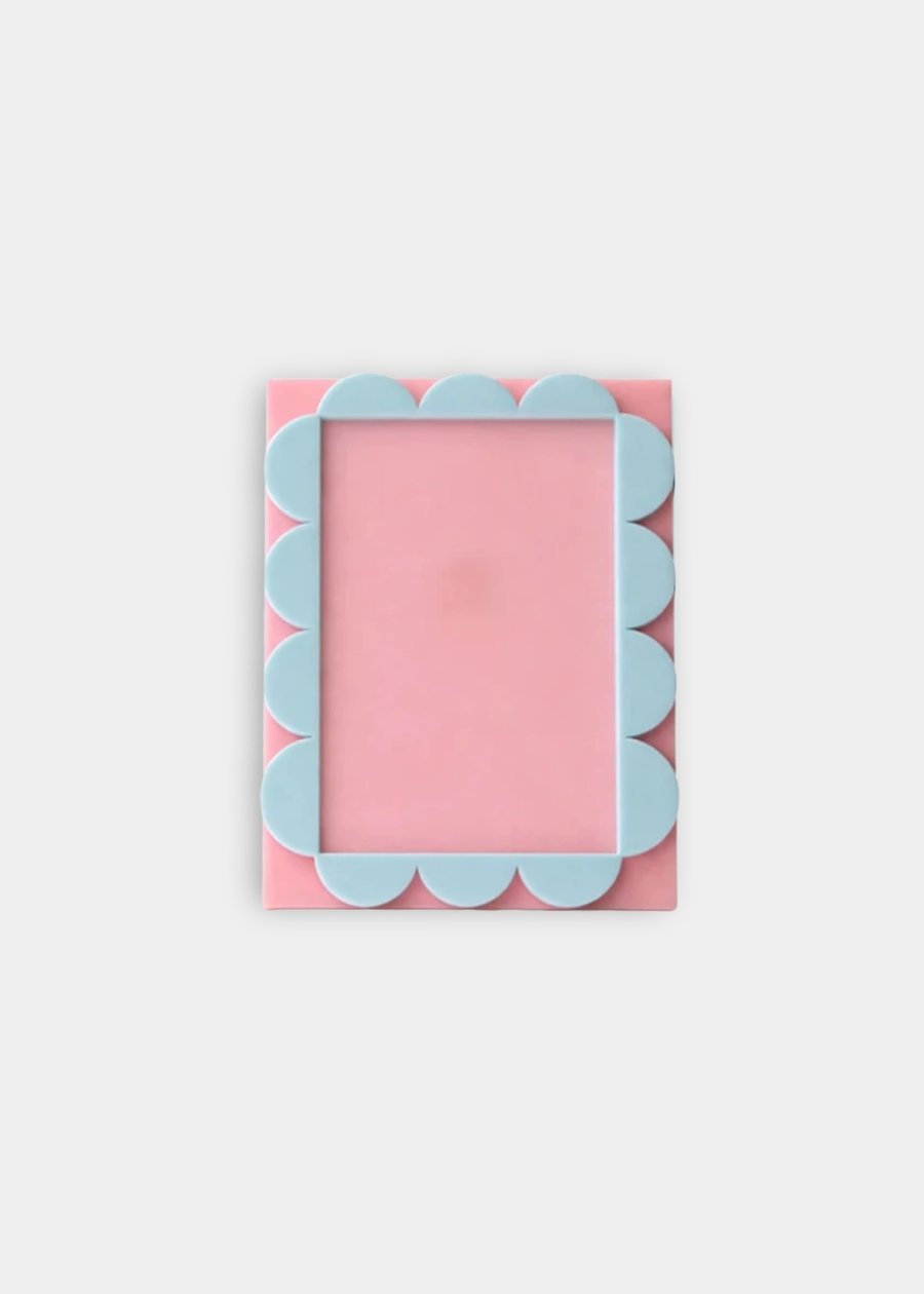 Porta Retrato Ondas Rosa Bebê