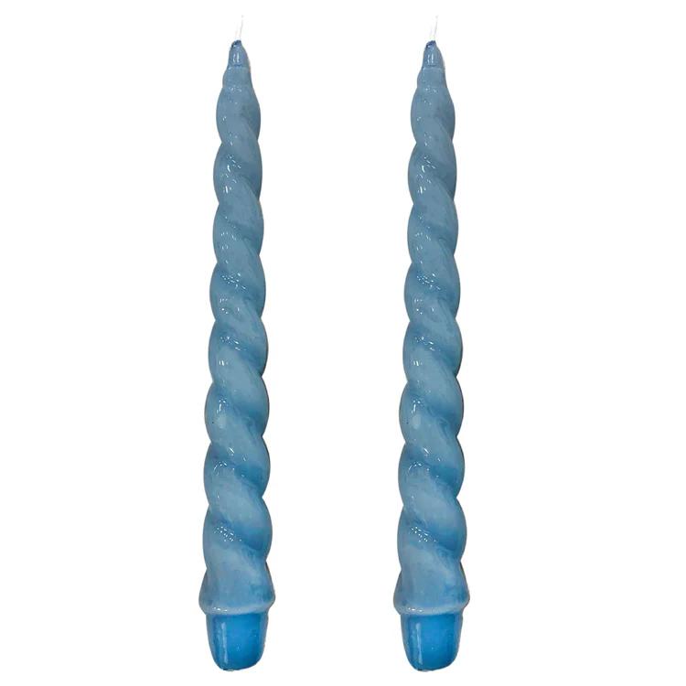 Dupla Vela Castiçal Nuvem Azul Claro