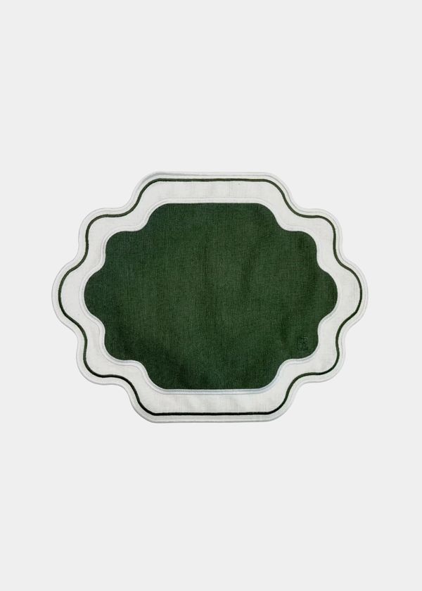 Jogo Americano Ella Verde E Branco