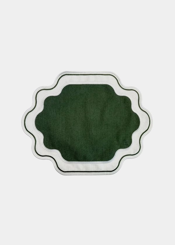 Jogo Americano Ella Verde E Branco