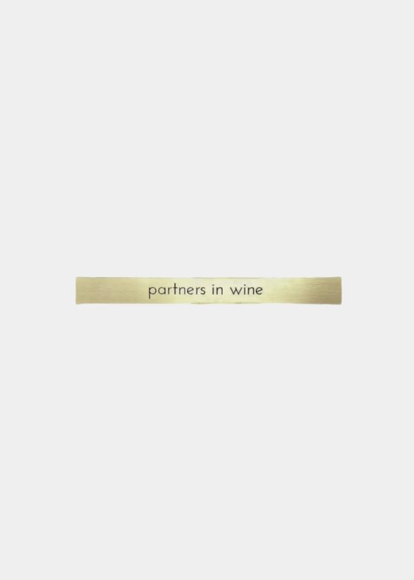 Placa Em Latão "Partners In Wine"