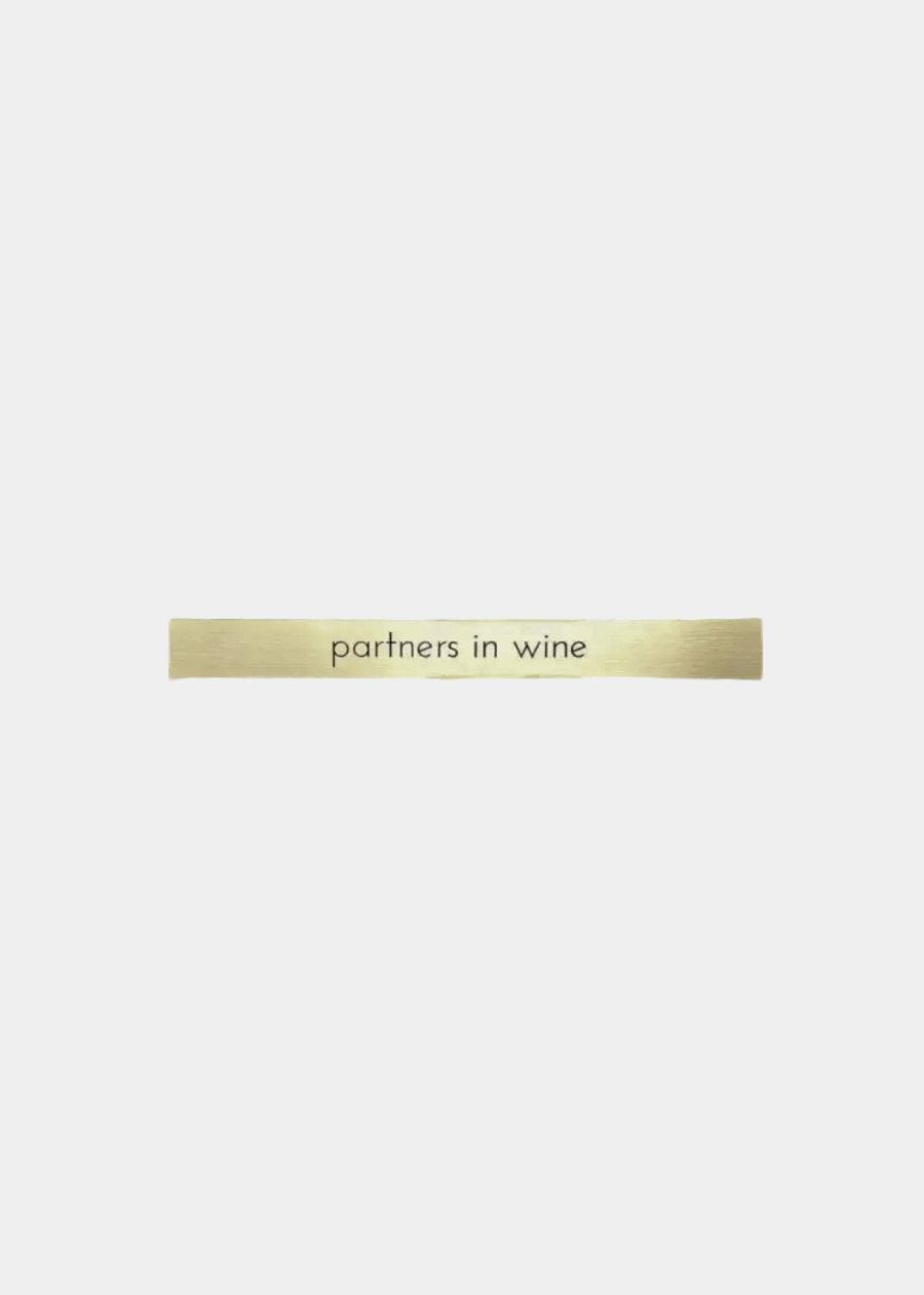 Placa Em Latão "Partners In Wine"
