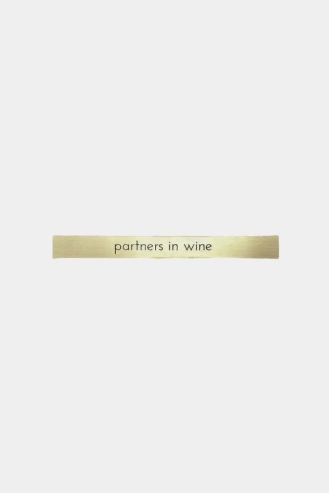 Placa Em Latão "Partners In Wine"