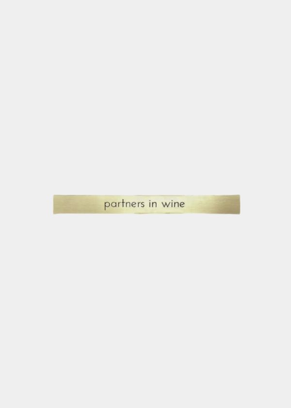 Placa Em Latão "Partners In Wine"