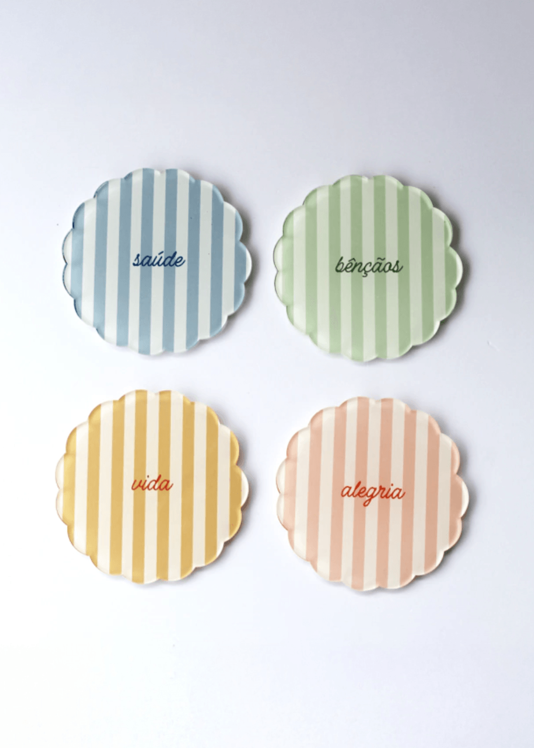 Set Porta Copos Ondas Listrado 2